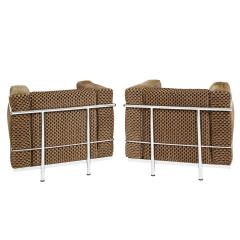  Le Corbusier Corbusier Pair of Iconic Model LC2 Club Chairs in Chrome 1990s - 2376868
