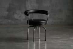  Le Corbusier Jeanneret Perriand LC7 Chairs by Charlotte Perriand Le Corbusier and Pierre Jeanneret 1980s - 4437437
