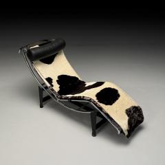  Le Corbusier Le Corbusier Style Mid Century Modern Chaise Lounge Cowhide Metal 20th C  - 3961957