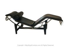  Le Corbusier Mid Century Le Corbusier LC4 Style Leather Chaise Lounge Daybed - 2987389