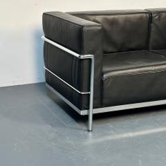  Le Corbusier Mid Century Modern LC2 Sofa by Le Corbusier Black Leather Two Seater Perriand - 3120999