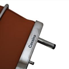  Le Corbusier Modernist Le Corbusier LC2 Model For Cassina Brown Leather Italian Armchair 1980 - 4748769