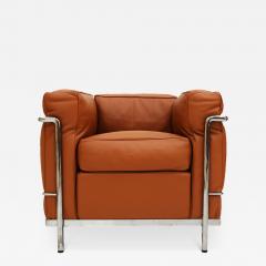  Le Corbusier Modernist Le Corbusier LC2 Model For Cassina Brown Leather Italian Armchair 1980 - 4751104
