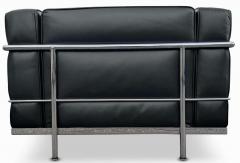  Le Corbusier Pair Le Corbusier LC8 Grand Confort Lounge Chairs Black Leather Chromed Steel - 2863881