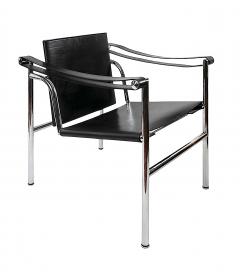  Le Corbusier Pair of Black Leather Le Corbusier Armchairs LC1 by Cassina - 3915554