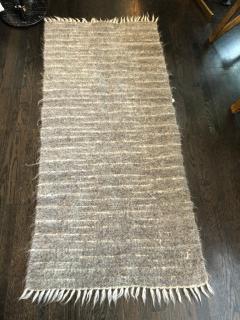  Le Lampade Bagnoli Grey White Wool Runner by Le Lampade - 2368587