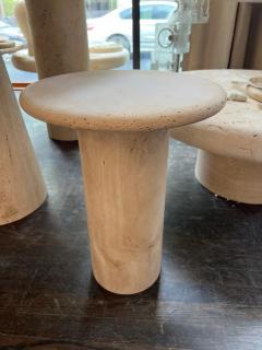  Le Lampade Custom Round Roman Travertine Coffee Table by Le Lampade - 3079378