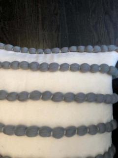  Le Lampade Lido White Grey Wool Pillow Le Lampade - 2402271