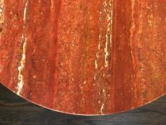  Le Lampade Red Travertine Marble Side Table by Le Lampade - 2902852