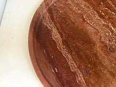  Le Lampade Red Travertine Tray by Le Lampade - 2392508