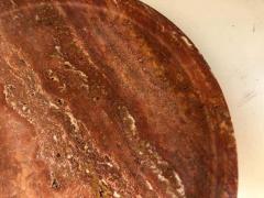  Le Lampade Red Travertine Tray by Le Lampade - 2392517