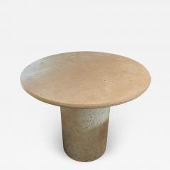  Le Lampade White Roman Travertine Bistro Table by Le Lampade - 2534034