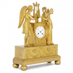  Le Roy et fils Empire period gilt bronze clock with Cupid and Psyche by Le Roy et fils - 2737333