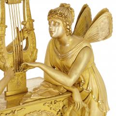  Le Roy et fils Empire period gilt bronze clock with Cupid and Psyche by Le Roy et fils - 2737336