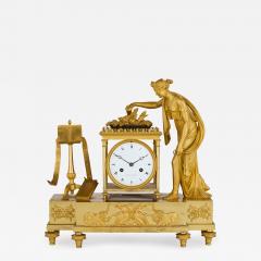  Le Roy et fils Empire period ormolu mantel clock by Le Roy et fils - 4213953