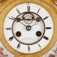  Le Roy et fils Very fine ormolu and S vres style porcelain calendar mantel clock - 2951099