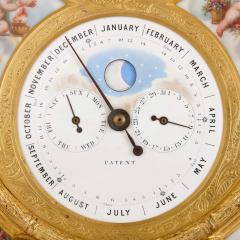  Le Roy et fils Very fine ormolu and S vres style porcelain calendar mantel clock - 2951101