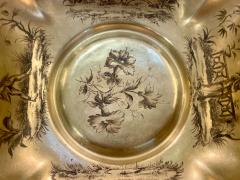  Le Tallec of Paris 1959 French Black Gold Gilt Porcelain Gold Bowl Spool Signed - 4343311