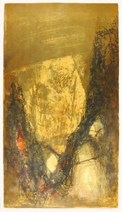  Lebadang aka Hoi Untitled Abstract in Gold - 3501698