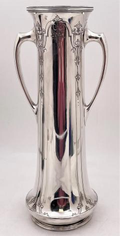  Lebkuecher Lebkuecher Sterling Silver Tall Vase in Art Nouveau Arts Crafts Style - 3237823