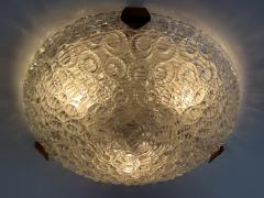  Leclaire Sch fer Amazing Mid Century Ice Glass Flush Mount or Sconce by Leclaire Sch fer 1960s - 4219196