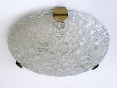 Leclaire Sch fer Amazing Mid Century Ice Glass Flush Mount or Sconce by Leclaire Sch fer 1960s - 4219199