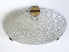  Leclaire Sch fer Amazing Mid Century Ice Glass Flush Mount or Sconce by Leclaire Sch fer 1960s - 4219201
