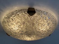  Leclaire Sch fer Amazing Mid Century Ice Glass Flush Mount or Sconce by Leclaire Sch fer 1960s - 4219202
