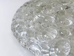  Leclaire Sch fer Amazing Mid Century Ice Glass Flush Mount or Sconce by Leclaire Sch fer 1960s - 4219204