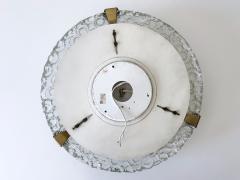  Leclaire Sch fer Amazing Mid Century Ice Glass Flush Mount or Sconce by Leclaire Sch fer 1960s - 4219205