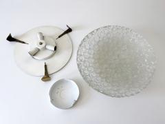  Leclaire Sch fer Amazing Mid Century Ice Glass Flush Mount or Sconce by Leclaire Sch fer 1960s - 4219206
