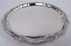  Lee Wigfull Antique English Georgian Sterling Silver Salver 1921 - 4338537