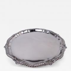  Lee Wigfull Antique English Georgian Sterling Silver Salver 1921 - 4344653