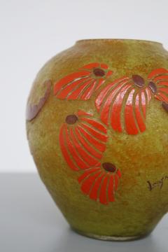  Legras Legras Vase France Art dec in glass hot glazes signed 1920s - 1531630