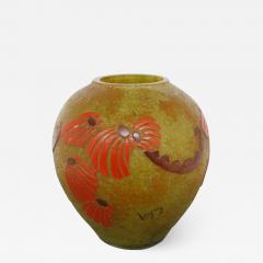  Legras Legras Vase France Art dec in glass hot glazes signed 1920s - 1532130