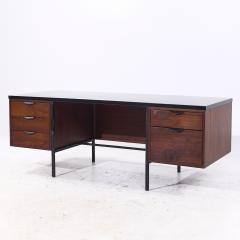  Lehigh Leopold Lehigh Leopold Mid Century Walnut Executive Desk - 4158136