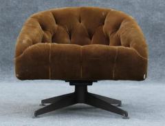  Lehigh Leopold Ward Bennett for Lehigh Leopold Chrome Green Suede Swivel or Lounge Chair - 3321913
