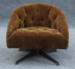  Lehigh Leopold Ward Bennett for Lehigh Leopold Chrome Green Suede Swivel or Lounge Chair - 3321918