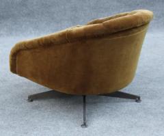  Lehigh Leopold Ward Bennett for Lehigh Leopold Chrome Green Suede Swivel or Lounge Chair - 3321948