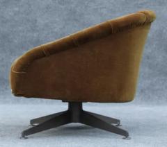  Lehigh Leopold Ward Bennett for Lehigh Leopold Chrome Green Suede Swivel or Lounge Chair - 3321951