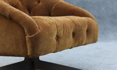  Lehigh Leopold Ward Bennett for Lehigh Leopold Chrome Green Suede Swivel or Lounge Chair - 3321967