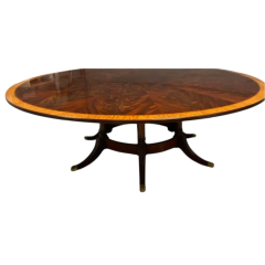  Leighton Hall Furniture Leighton Hall Regency Style Flame Mahogany 84 Round Dining Table - 4097810