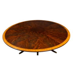  Leighton Hall Furniture Leighton Hall Regency Style Flame Mahogany 84 Round Dining Table - 4097811