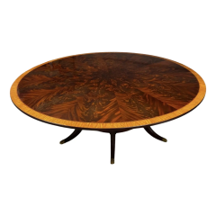  Leighton Hall Furniture Leighton Hall Regency Style Flame Mahogany 84 Round Dining Table - 4097812