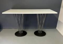  Leland International Leland International Marquette Table W Stainless Steel Double Pedestal Form - 3245070
