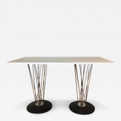  Leland International Leland International Marquette Table W Stainless Steel Double Pedestal Form - 3251542