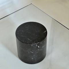  Lella Massimo Vignelli Metaphora Black Marquina Marble Glass Coffee Table by Lella M Vignelli - 3041450