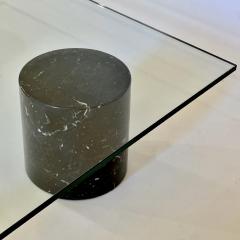  Lella Massimo Vignelli Metaphora Black Marquina Marble Glass Coffee Table by Lella M Vignelli - 3042261