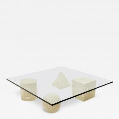 Lella Massimo Vignelli Mid Century Metaphora Coffee Table by Massimo and Lella Vignelli Travertine - 3535210