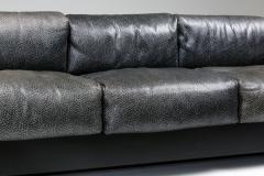  Lella Massimo Vignelli Saratoga sofa in elephant grey leather by Vignelli for Poltronova 1964 - 2019213
